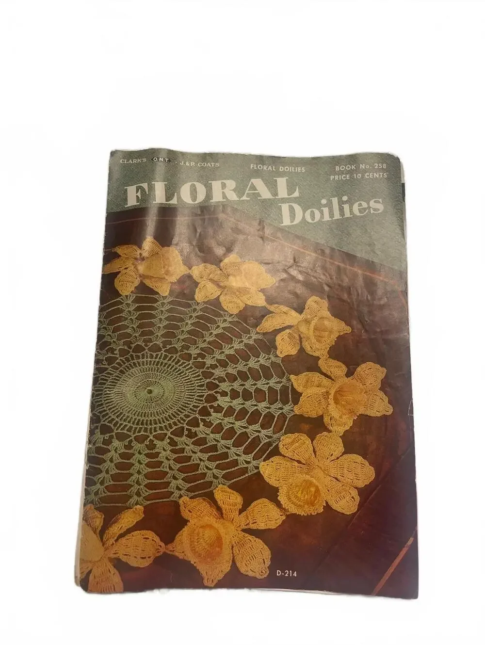 READ Vintage 1949 Clarks Floral Doilies Crochet Pattern Booklets - Set of 2